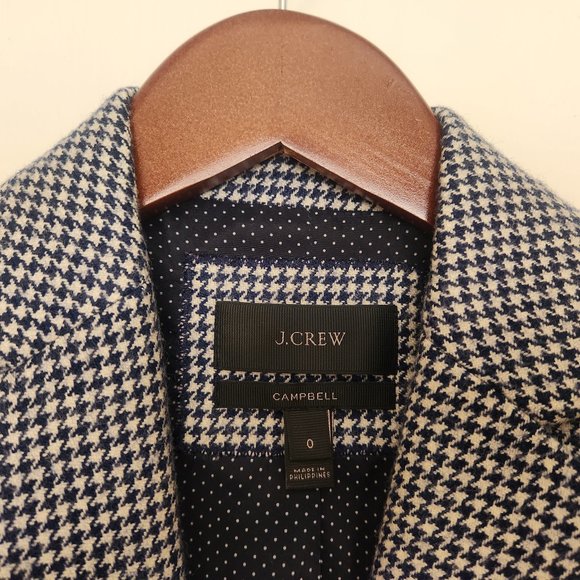 J. Crew Jackets & Blazers - J. Crew Campbell Wool Houndstooth Blazer size 0